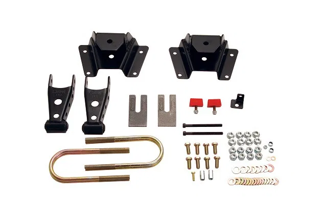 6419 – BELLTECH Lowering Kit, 4 Inch Drop Without Shock Absorbers With Shackles/ Leaf Spring Hangers/ Leaf Spring Ang...